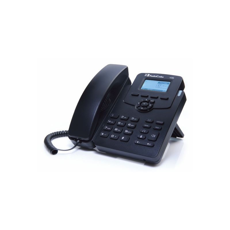 AudioCodes SfB IP-Phone 405HD, Gigabit, PoE, Black, PSU