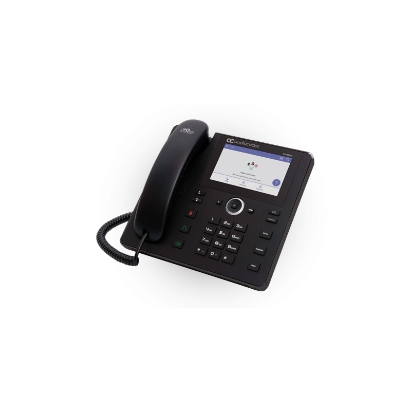 AudioCodes Teams C448HD IP-Phone PoE GbE black with an external power supply